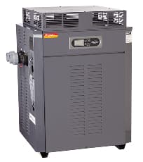 Flow rate chart showing performance curves for models 100, 150, and 200